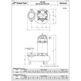 Tsurumi 1 H.P. 1/115V 12PN Submersible Pond Pump