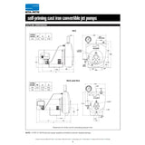 Sta-Rite HLC, 1/2 H.P. 1/115-220V, Convertible Jet Pump with a 1" discharge.